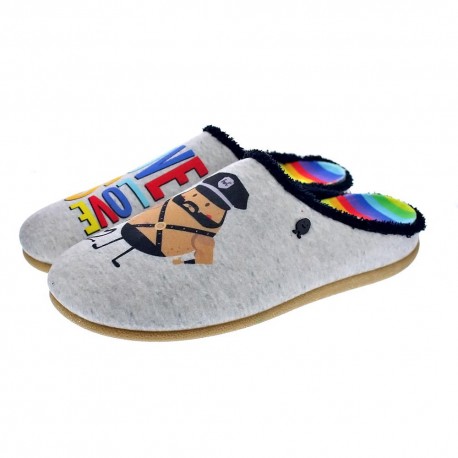 Pantuflas Potatoes zapatos Hombre modelo Maua Gris 