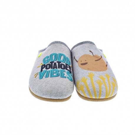 Pantuflas Potatoes zapatos Hombre modelo Ahero Gris 