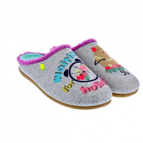 Pantuflas Potatoes zapatos Mujer modelo Litein Gris 