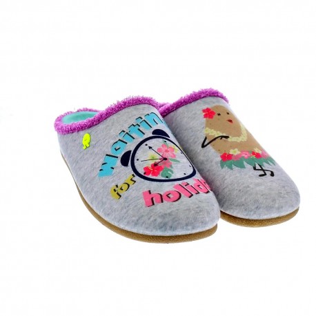 Pantuflas Potatoes zapatos Mujer modelo Litein Gris 
