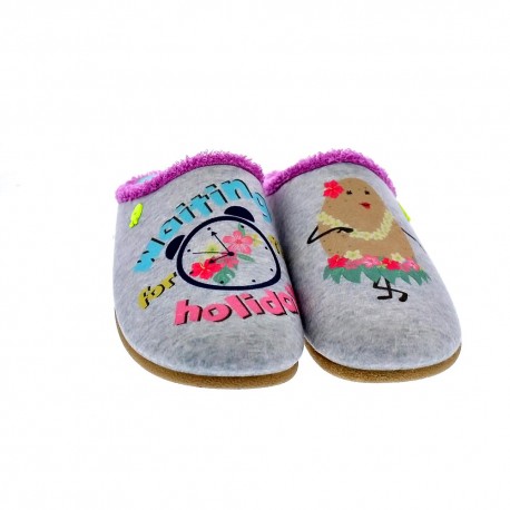 Pantuflas Potatoes zapatos Mujer modelo Litein Gris 