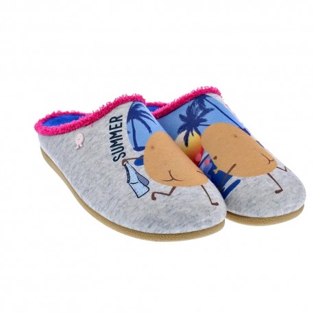 Pantuflas Potatoes zapatos Mujer modelo Garissa Gris 