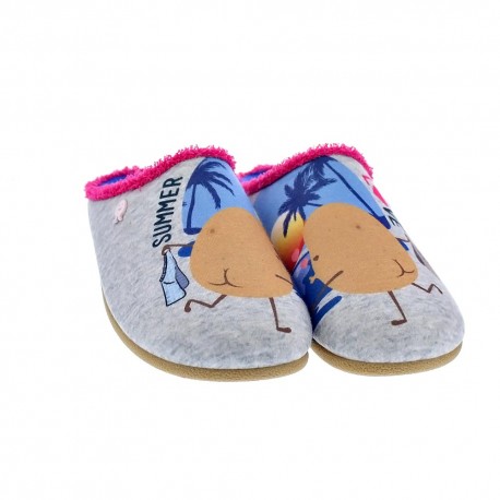Pantuflas Potatoes zapatos Mujer modelo Garissa Gris 