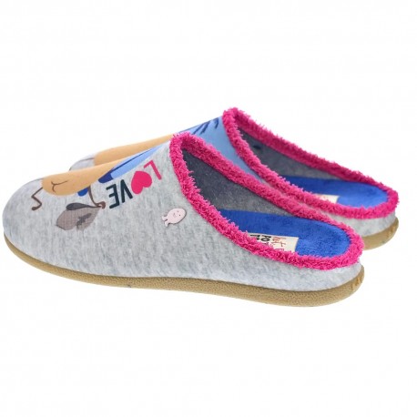 Pantuflas Potatoes zapatos Mujer modelo Garissa Gris 