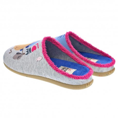 Pantuflas Potatoes zapatos Mujer modelo Garissa Gris 