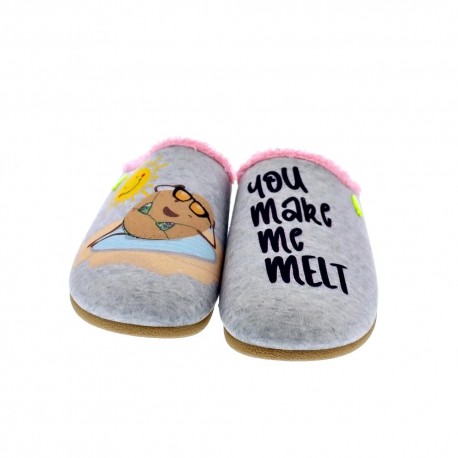 Pantuflas Potatoes zapatos Mujer modelo Medea Gris 