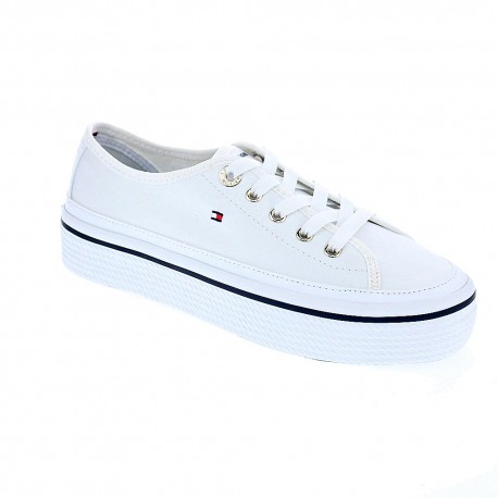 Zapatillas Tommy Hilfiger zapatos Mujer modelo Flatform Blanco 