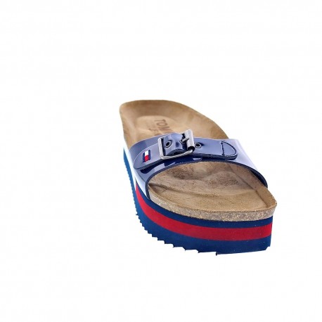 Sandalias Tommy Hilfiger zapatos Mujer modelo Flag Outsole Mule Azul 