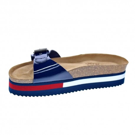Sandalias Tommy Hilfiger zapatos Mujer modelo Flag Outsole Mule Azul 