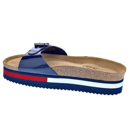 Sandalias Tommy Hilfiger zapatos Mujer modelo Flag Outsole Mule Azul 