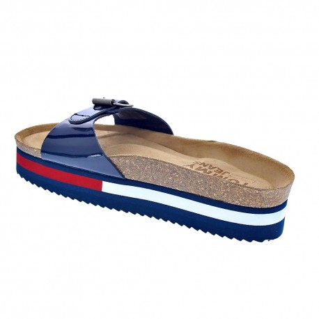 Sandalias Tommy Hilfiger zapatos Mujer modelo Flag Outsole Mule Azul 