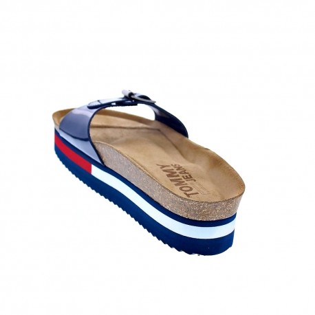 Sandalias Tommy Hilfiger zapatos Mujer modelo Flag Outsole Mule Azul 
