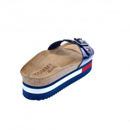 Sandalias Tommy Hilfiger zapatos Mujer modelo Flag Outsole Mule Azul 