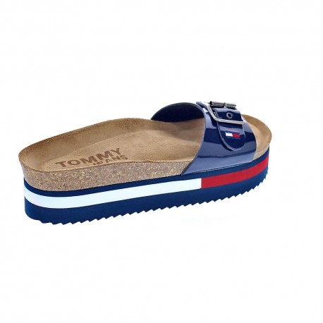 Sandalias Tommy Hilfiger zapatos Mujer modelo Flag Outsole Mule Azul 