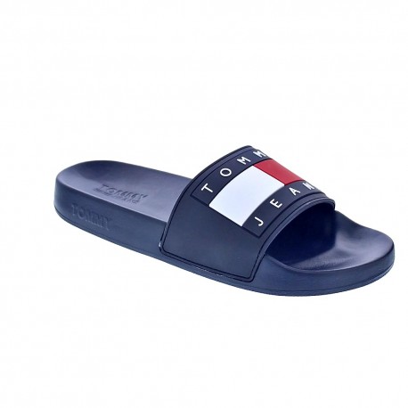 Sandalias Tommy Hilfiger zapatos Mujer modelo Flag Pool Slide Azul 