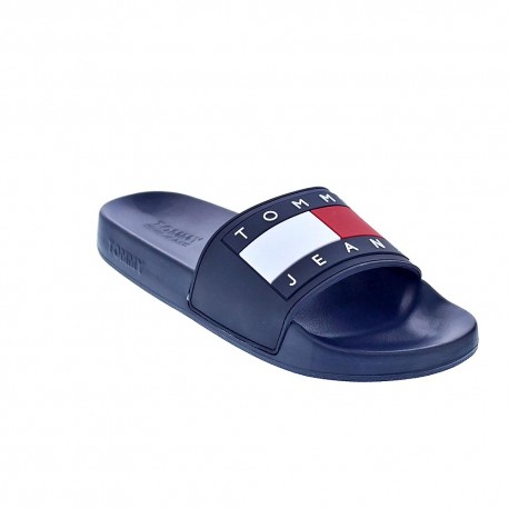 Sandalias Tommy Hilfiger zapatos Mujer modelo Flag Pool Slide Azul 