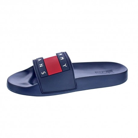 Sandalias Tommy Hilfiger zapatos Mujer modelo Flag Pool Slide Azul 