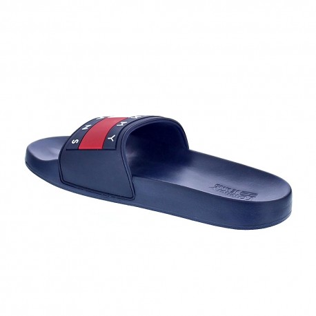 Sandalias Tommy Hilfiger zapatos Mujer modelo Flag Pool Slide Azul 