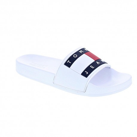 Sandalias Tommy Hilfiger zapatos Mujer modelo Flag Pool Slide Blanco 