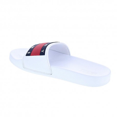 Sandalias Tommy Hilfiger zapatos Mujer modelo Flag Pool Slide Blanco 