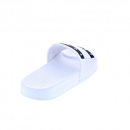 Sandalias Tommy Hilfiger zapatos Mujer modelo Flag Pool Slide Blanco 