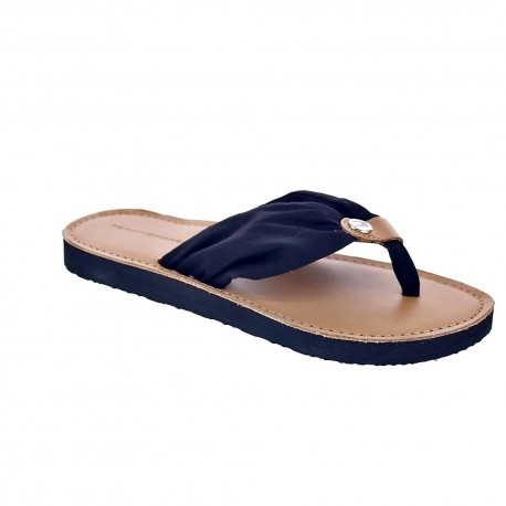 Sandalias Tommy Hilfiger zapatos Mujer modelo Footbed Beach Sandal Negro 