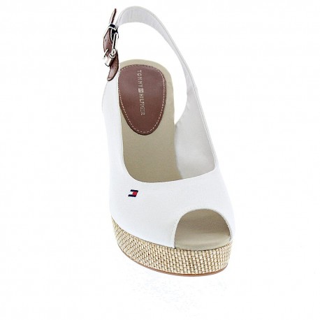 Sandalias Tommy Hilfiger zapatos Mujer modelo Iconic Elena Sling Blanco 