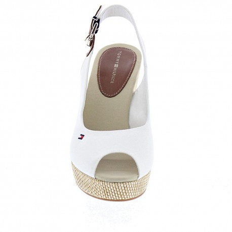 Sandalias Tommy Hilfiger zapatos Mujer modelo Iconic Elena Sling Blanco 