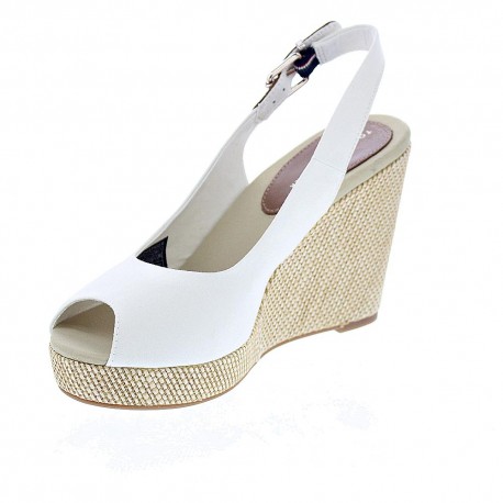 Sandalias Tommy Hilfiger zapatos Mujer modelo Iconic Elena Sling Blanco 