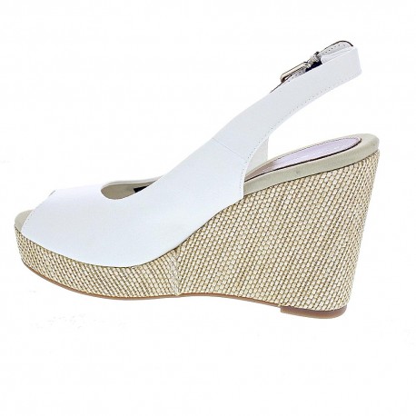 Sandalias Tommy Hilfiger zapatos Mujer modelo Iconic Elena Sling Blanco 