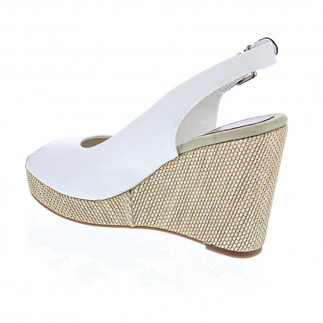 Sandalias Tommy Hilfiger zapatos Mujer modelo Iconic Elena Sling Blanco 
