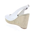 Sandalias Tommy Hilfiger zapatos Mujer modelo Iconic Elena Sling Blanco 