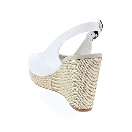 Sandalias Tommy Hilfiger zapatos Mujer modelo Iconic Elena Sling Blanco 