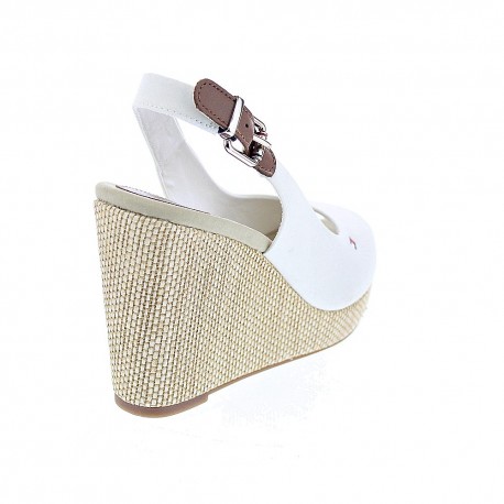 Sandalias Tommy Hilfiger zapatos Mujer modelo Iconic Elena Sling Blanco 