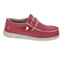 Mocasines Hey Dude zapatos Hombre modelo Wally Braided Rojo Elástico