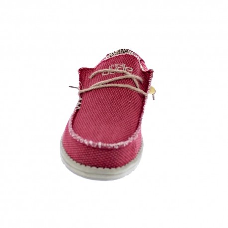 Mocasines Hey Dude zapatos Hombre modelo Wally Braided Rojo Elástico