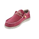 Mocasines Hey Dude zapatos Hombre modelo Wally Braided Rojo Elástico