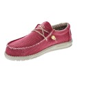 Mocasines Hey Dude zapatos Hombre modelo Wally Braided Rojo Elástico