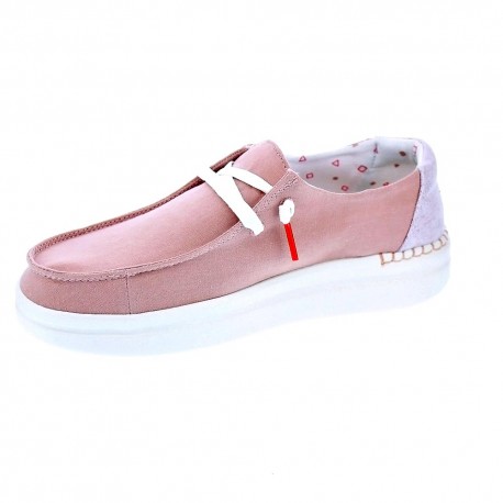 Mocasines Hey Dude zapatos Mujer modelo Wendy Rise Rosa 