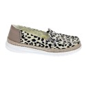 Mocasines Hey Dude zapatos Mujer modelo Lena Leopard Beige 
