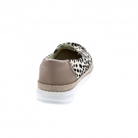 Mocasines Hey Dude zapatos Mujer modelo Lena Leopard Beige 
