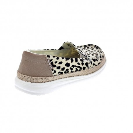 Mocasines Hey Dude zapatos Mujer modelo Lena Leopard Beige 
