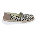 Mocasines Hey Dude zapatos Mujer modelo Lena Leopard Beige 