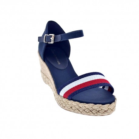 Sandalias Tommy Hilfiger zapatos Mujer modelo Shimmery Ribbon Azul 