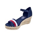 Sandalias Tommy Hilfiger zapatos Mujer modelo Shimmery Ribbon Azul 