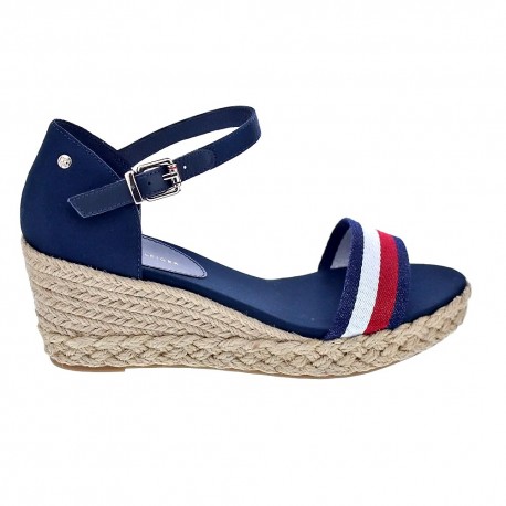 Sandalias Tommy Hilfiger zapatos Mujer modelo Shimmery Ribbon Azul 