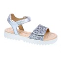 Sandalias Geox zapatos Niña modelo Coralie Plata 