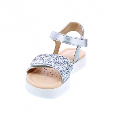 Sandalias Geox zapatos Niña modelo Coralie Plata 