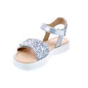 Sandalias Geox zapatos Niña modelo Coralie Plata 