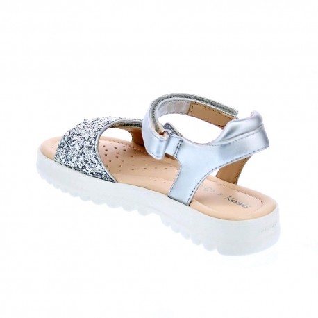 Sandalias Geox zapatos Niña modelo Coralie Plata 